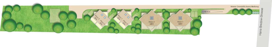 2 Stadtvillen, Bingerstra&beta;e 21, Lageplan